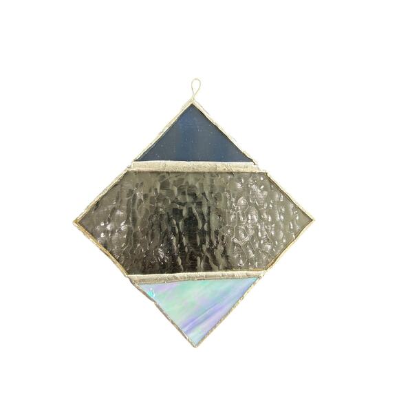 Square Stained Glass Mosaic Tile- Hanger- 4x4"- window decor- whimsigoth - Picture 3 of 4